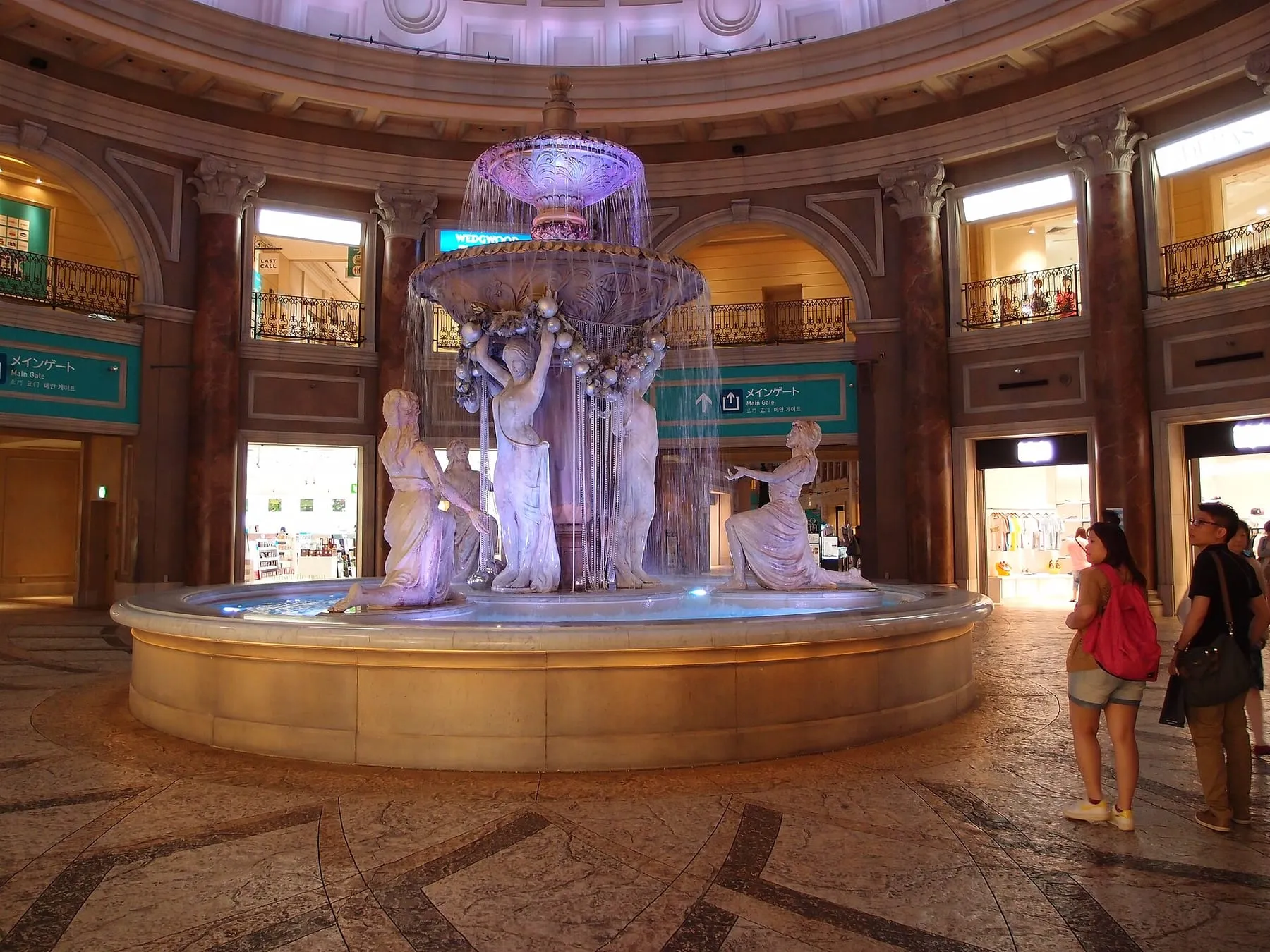 The fountain inside the former VenusFort mall, which closed in March 2022